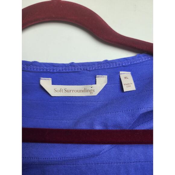 Soft surroundings Tunic Top Womens XL 100% cotton Ribbed comfortable cozycore - Picture 7 of 9